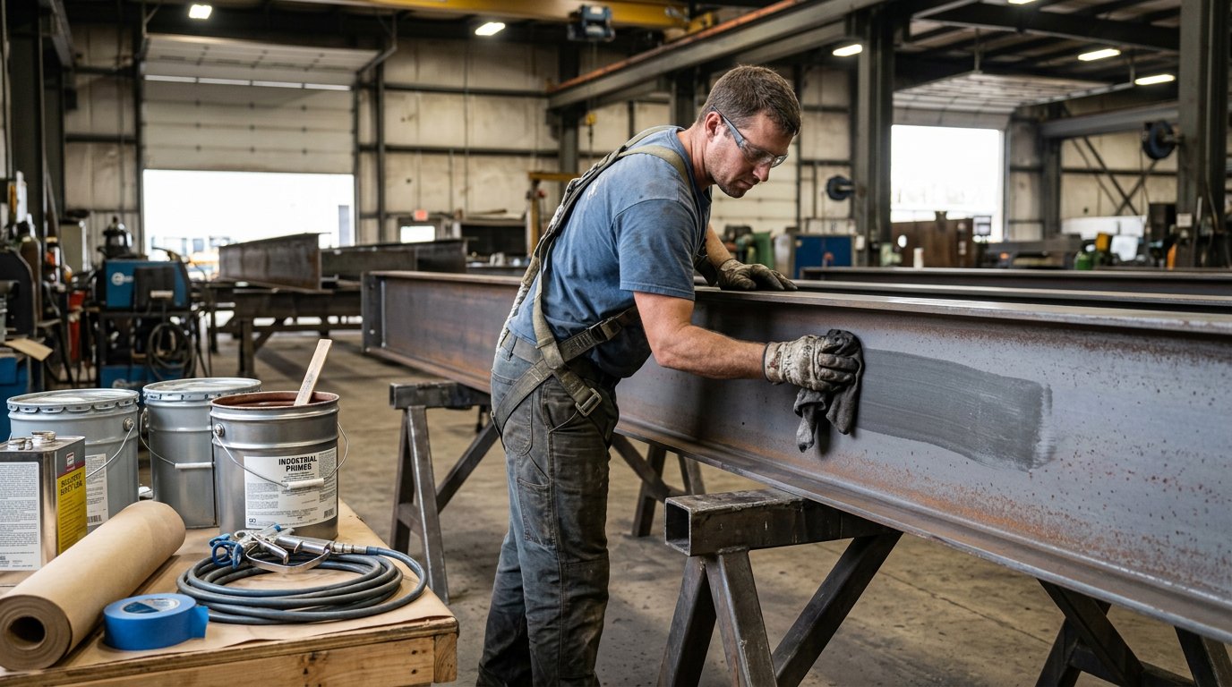 Cleaning construction equipment with heavy-duty industrial rags