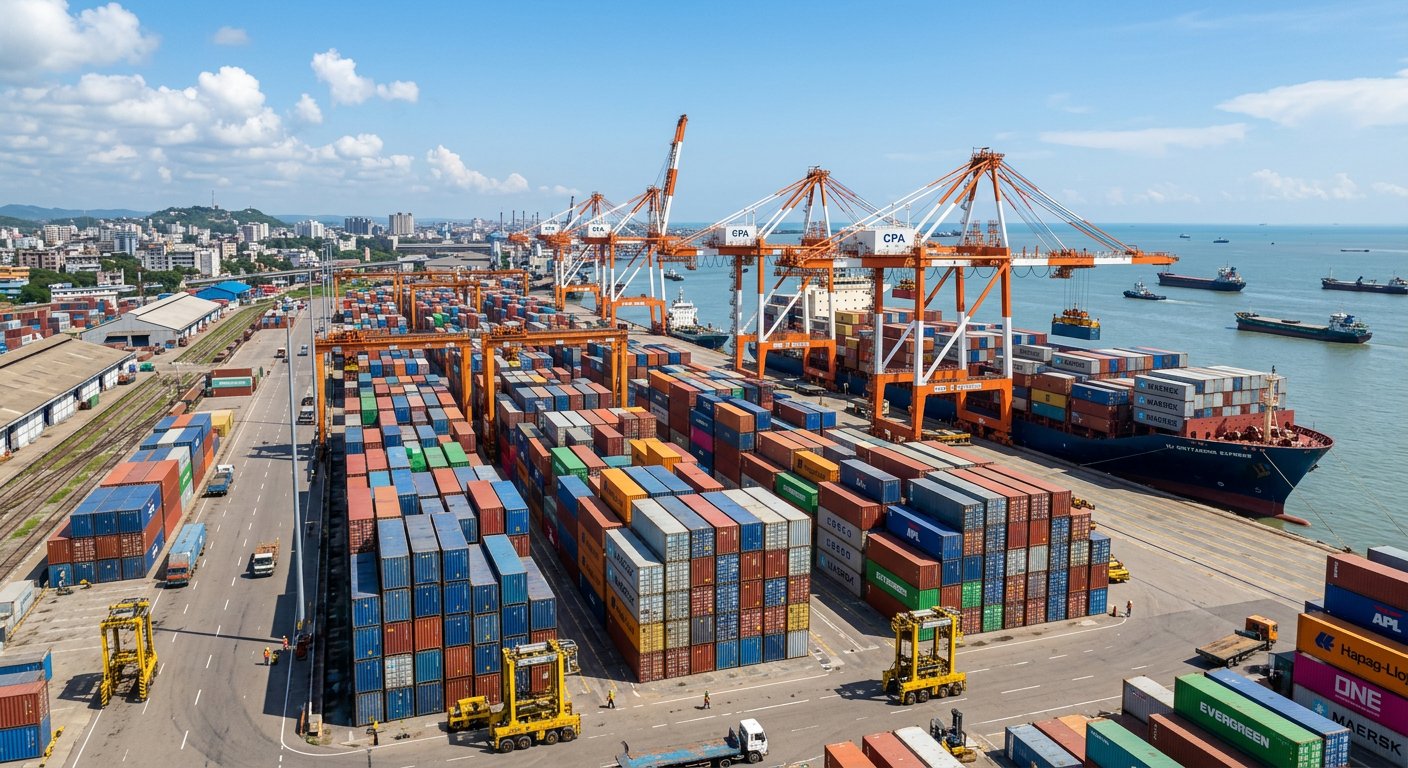 Chittagong Port Authority cranes – Gazi Rags Bangladesh