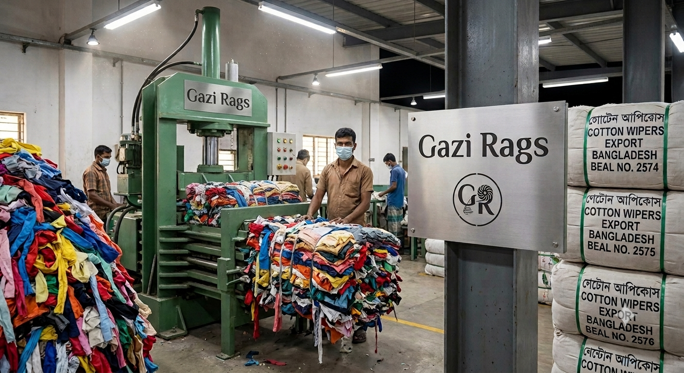 Hydraulic baling press machine – Gazi Rags Bangladesh