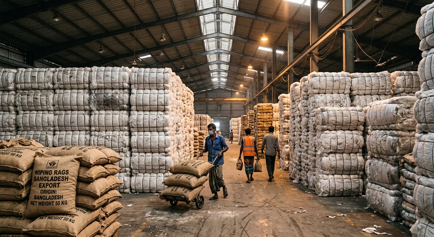 Wiping rags export 50kg warehouse – Gazi Rags Bangladesh