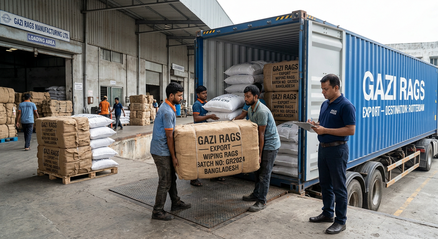 Bangladesh origin cotton wiping rags warehouse – Gazi Rags Bangladesh