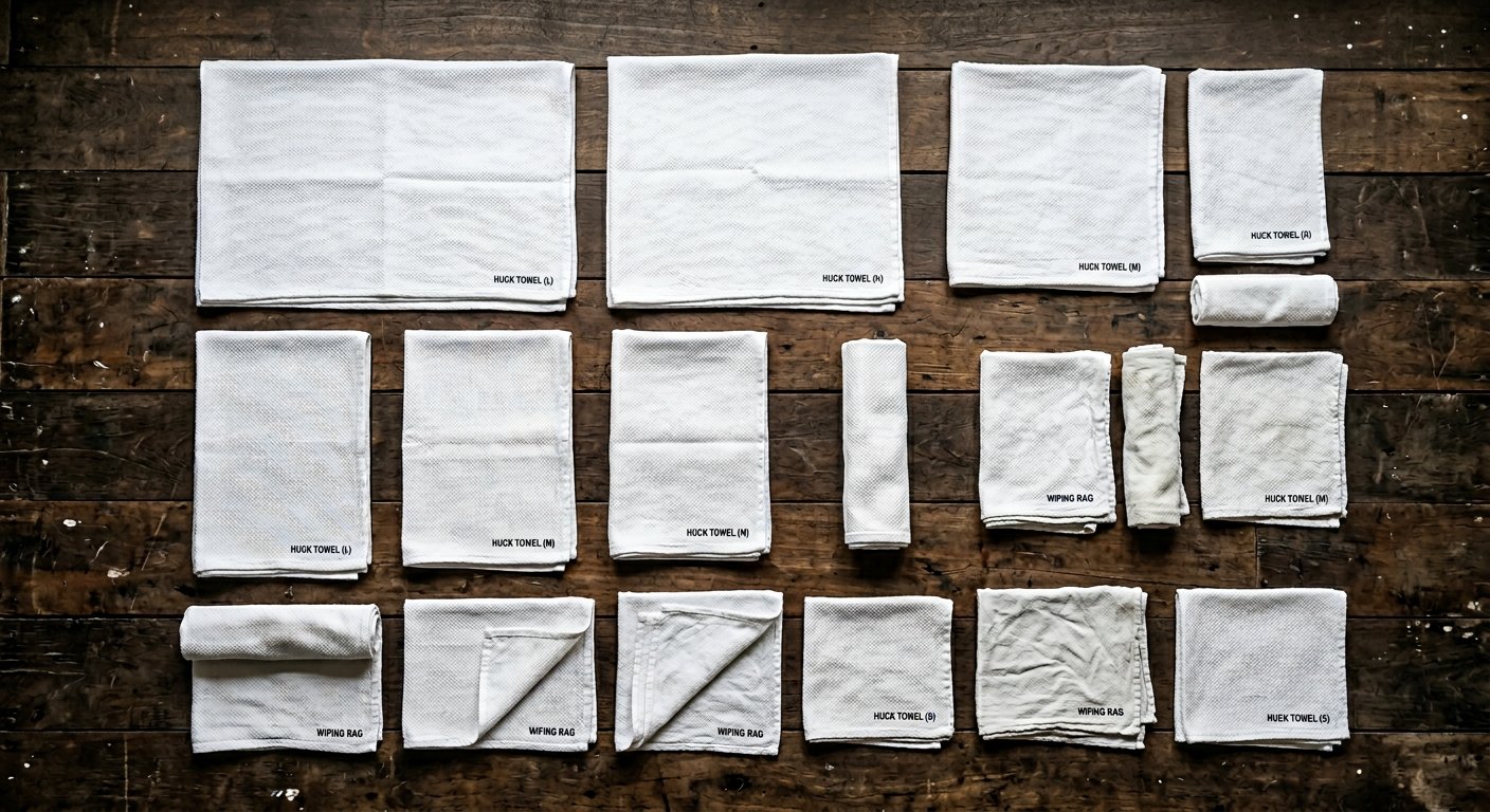 Huck towel size comparison chart – Gazi Rags Bangladesh
